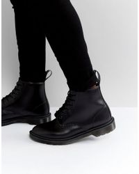 Dr. Martens Leather 101 Br 6-eye Triple Black Boots for Men - Lyst