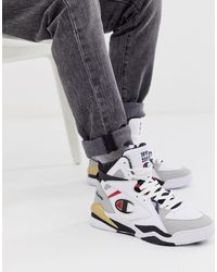 Zapatillas abotinadas en blanco y dorado zone golden era 100 year  anniversary Champion de Tejido sintético de hombre | Lyst