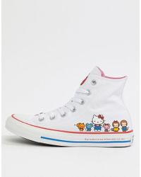converse x hello kitty chuck taylor white shoes