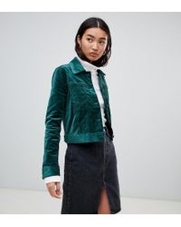 velvet trucker jacket womens