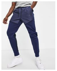 navy and white tech fleece