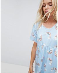 rainbow smock dress