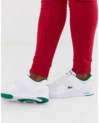 Lacoste Leather Thrill Chunky Trainers in White for Men | Lyst