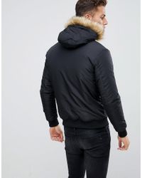 french connection faux fur hood flight jacket