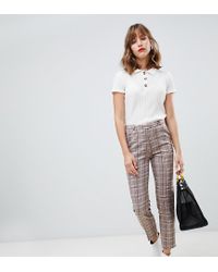 Pantalones de cuadros multicolor de Stradivarius de Denim de color Negro |  Lyst