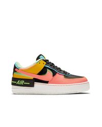 Air force 1 shadow - baskets en fausse fourrure - noir et fluo Nike - Lyst