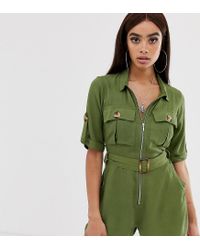 boohoo utility playsuit