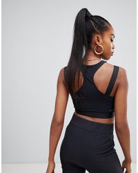 nike black choker crop top