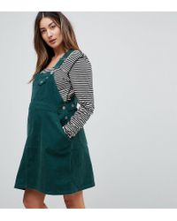 dungaree dress green