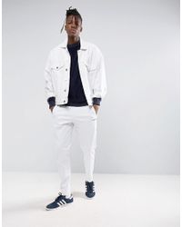 Adidas Originals Cotton Osaka Velour Sweat In Navy Cv58 In Blue For Men Lyst