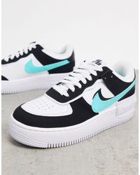 nike air force one shadow blanco y negro