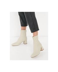 Stradivarius Seam Front Mid Heel Boots | Lyst Australia