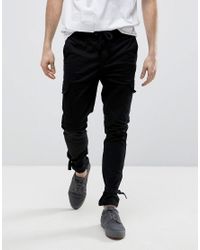mens skinny cargo joggers