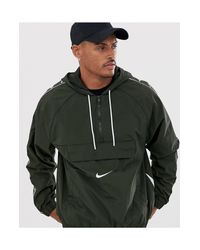 nike logo taping overhead jacket