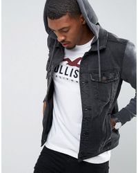 jean jacket with jersey sleeves