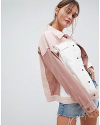 Featured image of post Colour Block Denim Jacket Womens - This crop denim jacket is not just any ordinary denim jacket, its pop of color will make your outfit extra refreshing and fun.