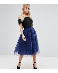 little mistress tulle midi prom skirt