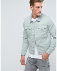 jeans jacket green