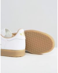 adidas gazelle white leather gum sole