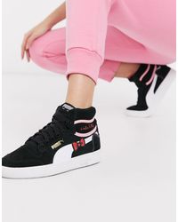 PUMA Suède X Hello Kitty - Ralph Sampson - Halfhoge Sneakers in het Zwart -  Lyst