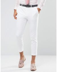 White cropped pants mens Clearance