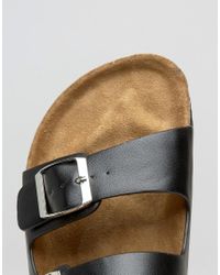 london rebel double buckle flat sandals