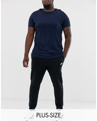 Nike Black Big And Tall Fleece Jogger Pants for men