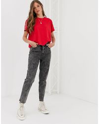 levi's exposed button mom jean