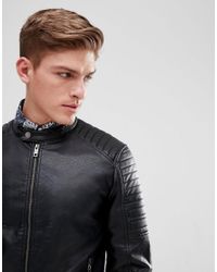 jack and jones core leather jacket