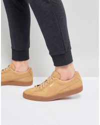 puma khaki suede trainers