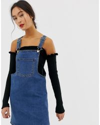 dungaree mini dress