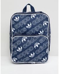 adidas originals classic medium backpack in all over logo