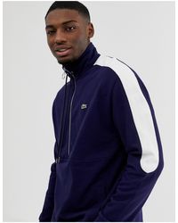 Lacoste Sudadera de hombre sport en felpa de mezcla de algodón con  cremallera en negro negro tendencia | Fashionalia.com