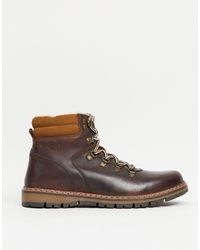 Red Tape Leren Wandelschoenen in het Bruin voor heren - Lyst