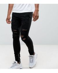 mens skinny jeans with zippers at ankle