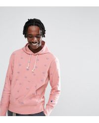 champion pink hoodie men
