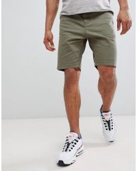 olive green jean shorts