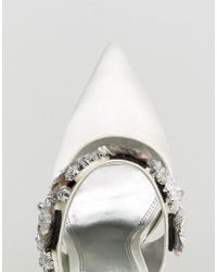 asos papaya bridal embellished heels