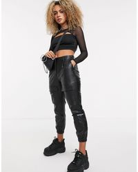 Pantalones cargo negros Bershka de Denim de color Negro | Lyst