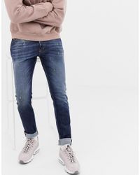 Vaqueros de cortes slim carrot con lavado oscuro 087AT Tepphar DIESEL de  Denim de color Azul para hombre | Lyst