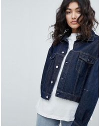 shoulderless jean jacket