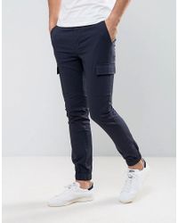 navy skinny cargo pants