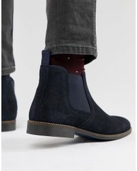 red tape black chelsea boots
