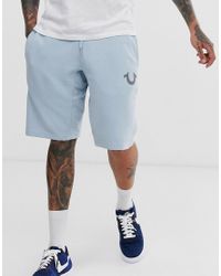 Pantalones cortos deportivos en azul claro con logo de herradura True  Religion de Denim de color Azul para hombre | Lyst