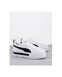 Puma Mayze Leather con Plataforma Blancas y Negras Mujer 381983-11 |  Comprar Online en Capitán Siroco Talla 35.5 Color WHITE