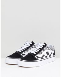old skool mixed checkerboard vans