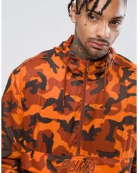 puma camo jacket orange