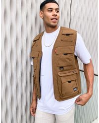 Fort mason - gilet multitasche color cuoio da Uomo di Levi's in Marrone |  Lyst