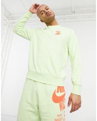 World tour pack - felpa girocollo lime con grafica da Uomo di Nike in Verde  | Lyst