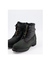 Timberland Bont Met 6 Inch Bont Gevoerde Laarzen in het Zwart voor heren -  Lyst